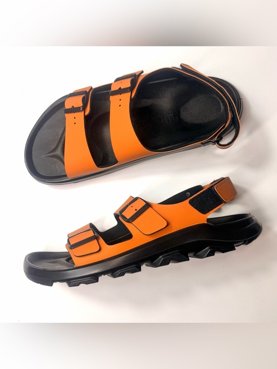 Birkenstock Men’s Mogami Terra Orange Dual-Strap Sport Sandals Size- 13